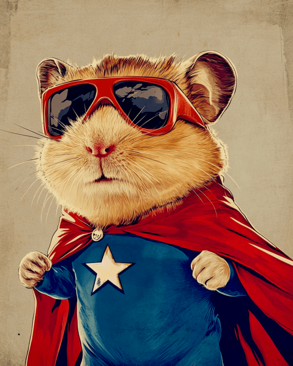 Hamster Portrait of a Hero