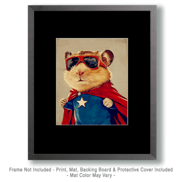 Hamster Portrait of a Hero Art