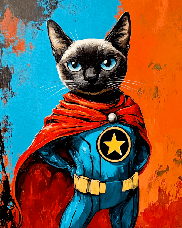 Siamese Samantha Cat Hero and Companion