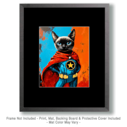 Siamese Samantha Cat Hero and Companion Art