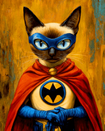 Bat Cat Ready and Waiting