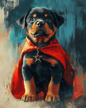 Loyal Rottweiler Companion and Hero