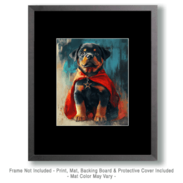 Loyal Rottweiler Companion and Hero Art