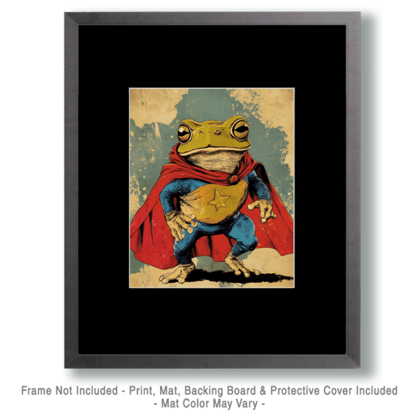 Vintage Frog Hero Art