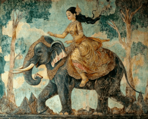 Elephant with Rider #3