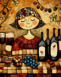 Folk Art Wine Taster