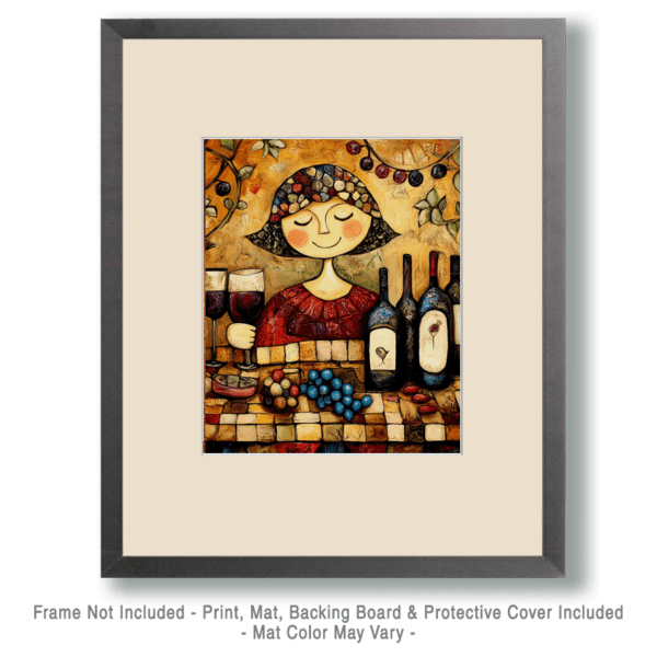 Folk Art Wine Taster Art