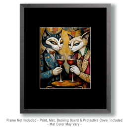Cool Cats with Wine Art