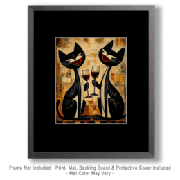 Black Cats Share a Laugh Art