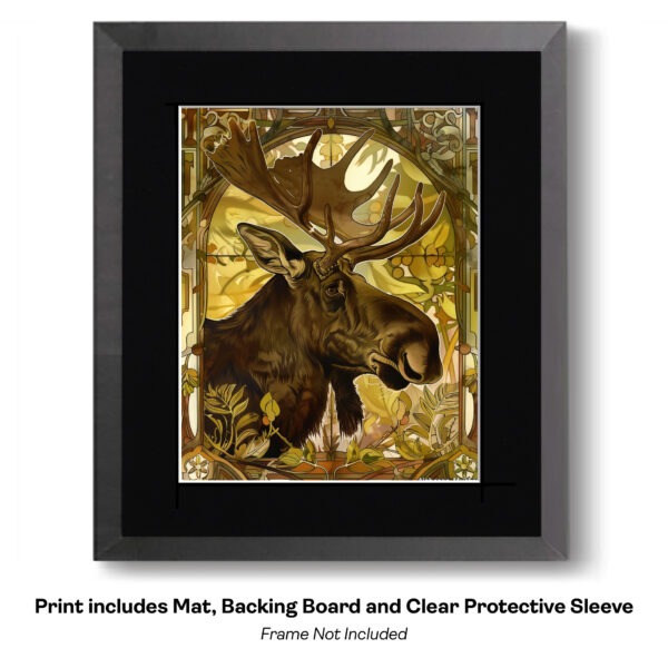 Art Nouveau Moose Art Print