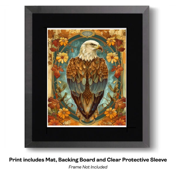 Eagle Art Nouveau Perched Art Print