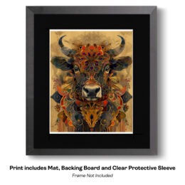 Bison Art Nouveau Spectacular Art Print