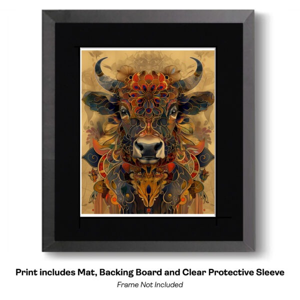 Bison Art Nouveau Spectacular Art Print