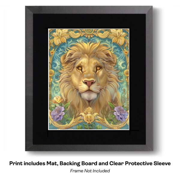 Art Nouveau Lion Art Print