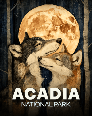 Acadia National Park - Wolves in Love