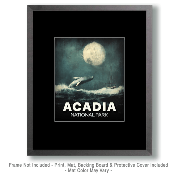 Acadia National Park - Full Moon Storm Art