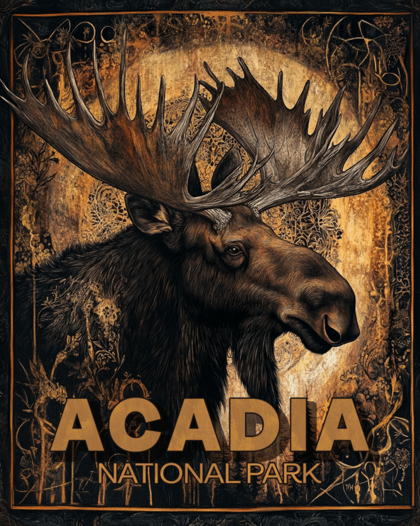 Acadia National Park - Stylized Moose