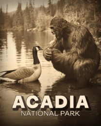 Acadia National Park - Bigfoot Talking to a Canadian Goose