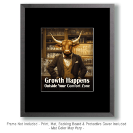 Growth Happens Motivational Wall Art Print