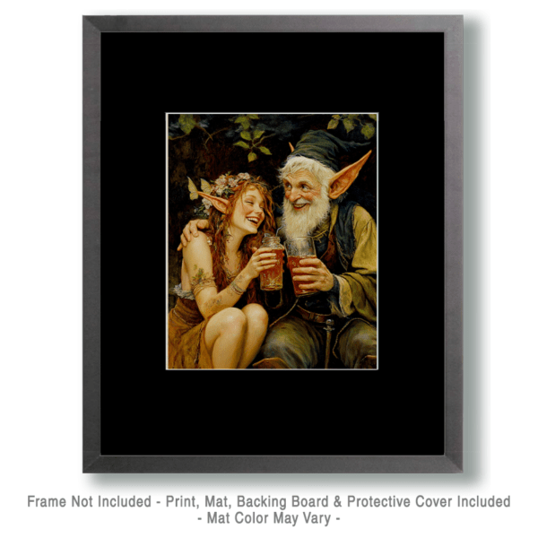 Two Elves Drinking Honey Mead Art