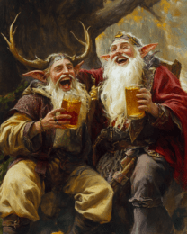 Elves Giving a Toat with Honey Mead