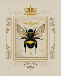 Vintage Bee & Crown