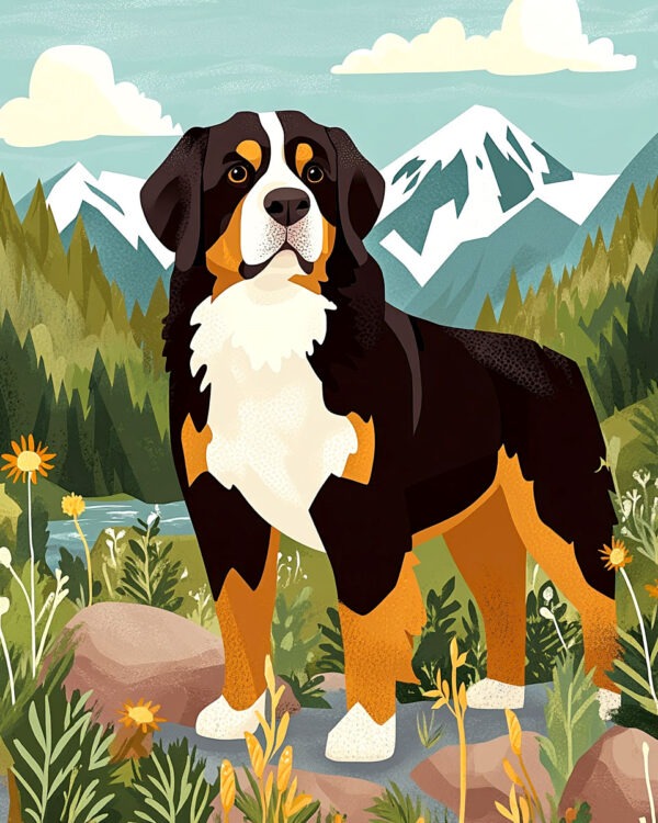 Majestic Bernese Mountain Dog