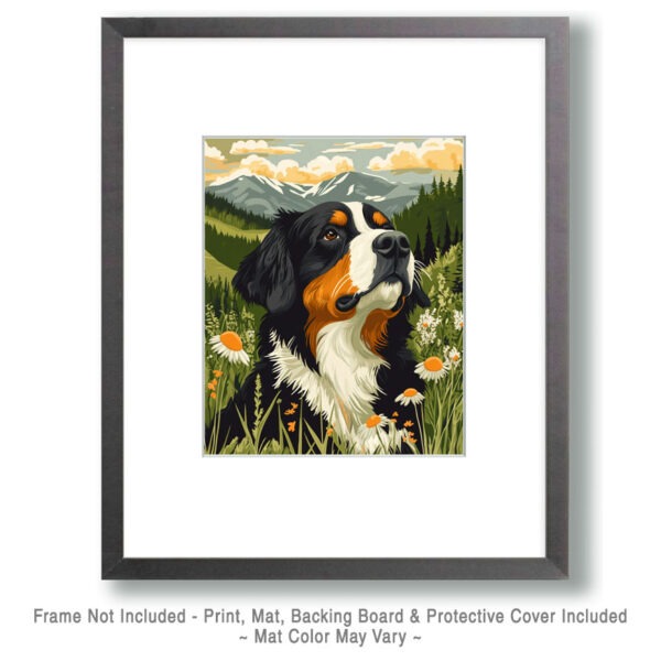 Alpine Bernese Mountain Dog Art