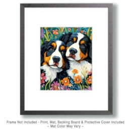 Bernese Mountain Dog Besties Art
