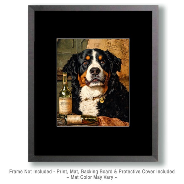 Bernese Mountain Dog in Tavern Art