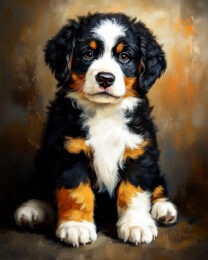 Bernese Mountain Dog Puppy Portrait