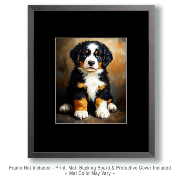 Bernese Mountain Dog Puppy Portrait Art