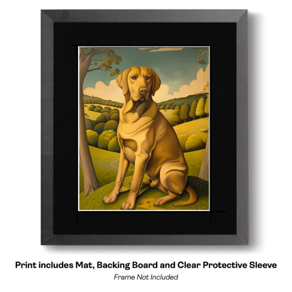 Golden Lab in Golden Light art print