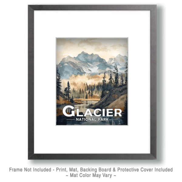 Glacier National Park - Misty Mountain Morning Art