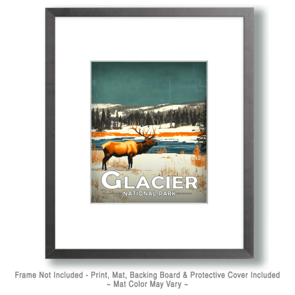 Glacier National Park - Lone Elk Art