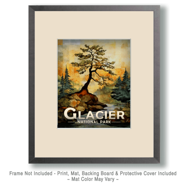 Glacier National Park - Lone Spruce Art