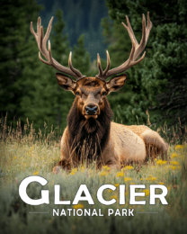 Glacier National Park - Bull Elk Resting