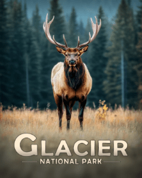 Glacier National Park - Standing Bull Elk