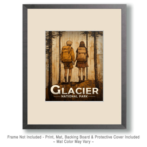 Glacier National Park - Hiking Together Art