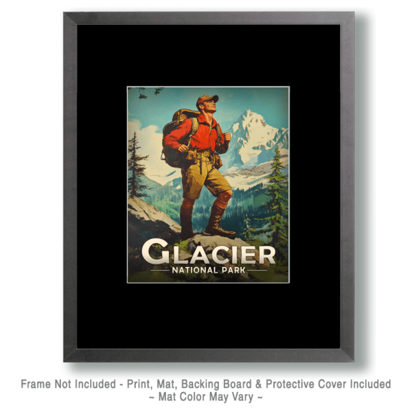 Glacier National Park - Lone Hiker Art