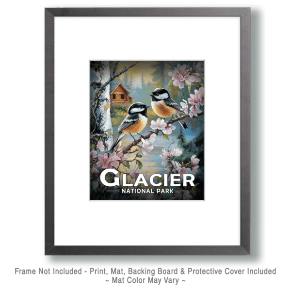 Glacier National Park -Chickadees Art