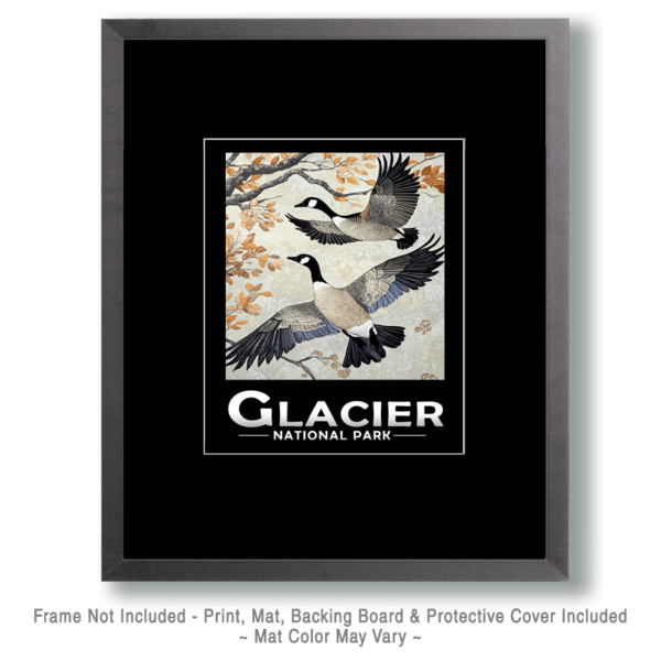 Glacier National Park - Flying Canadian Geese Art