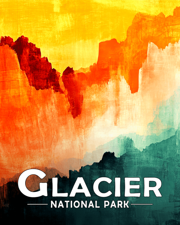 Glacier National Park - Abstract Mountains