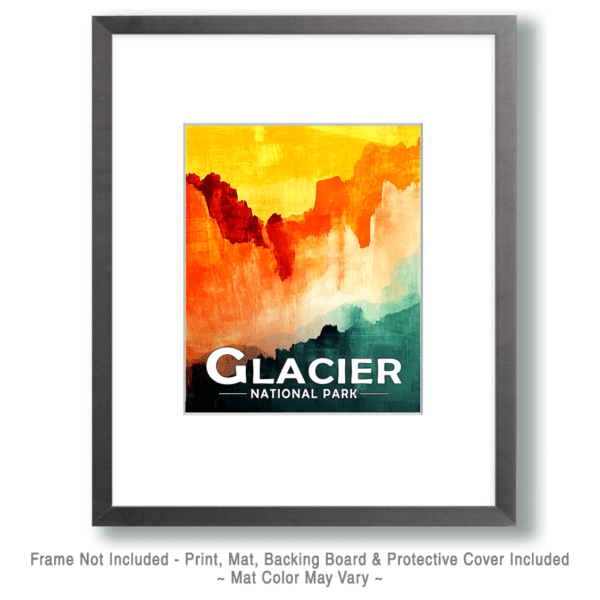 Glacier National Park - Abstract Mountains Art