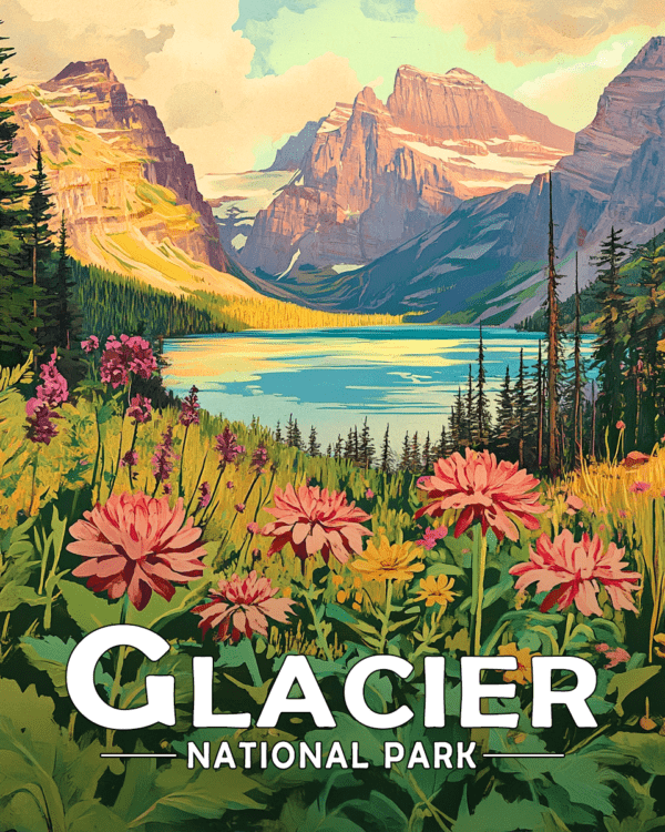 Glacier National Park -Spring Wildflowers by St Mary Lake