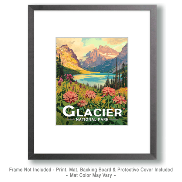 Glacier National Park - Spring Wildflowers by St Mary Lake Art