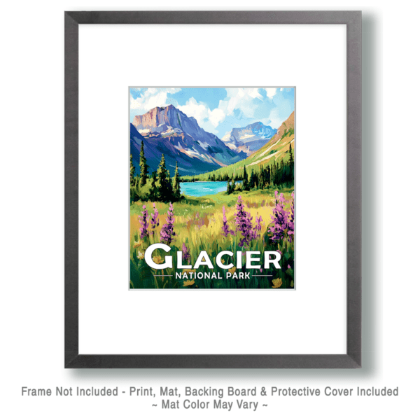 Glacier National Park - Avalanche Lake Lupines Art