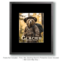 Glacier National Park - Bear Park Ranger Art