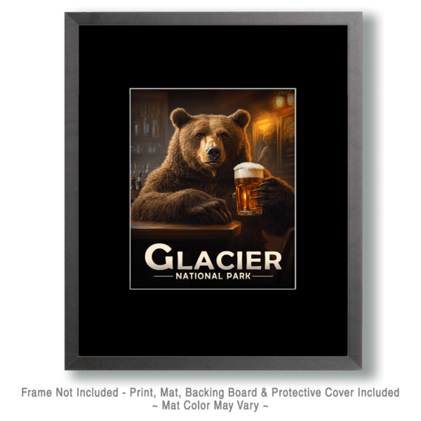 Glacier National Park - Grizzly Beer Art