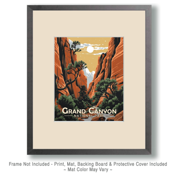 Grand Canyon National Park - Vintage Canyon View Art